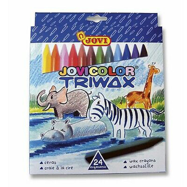 Picture of L110965-Jovi Wax Crayons X24 Jovicolor Triwax